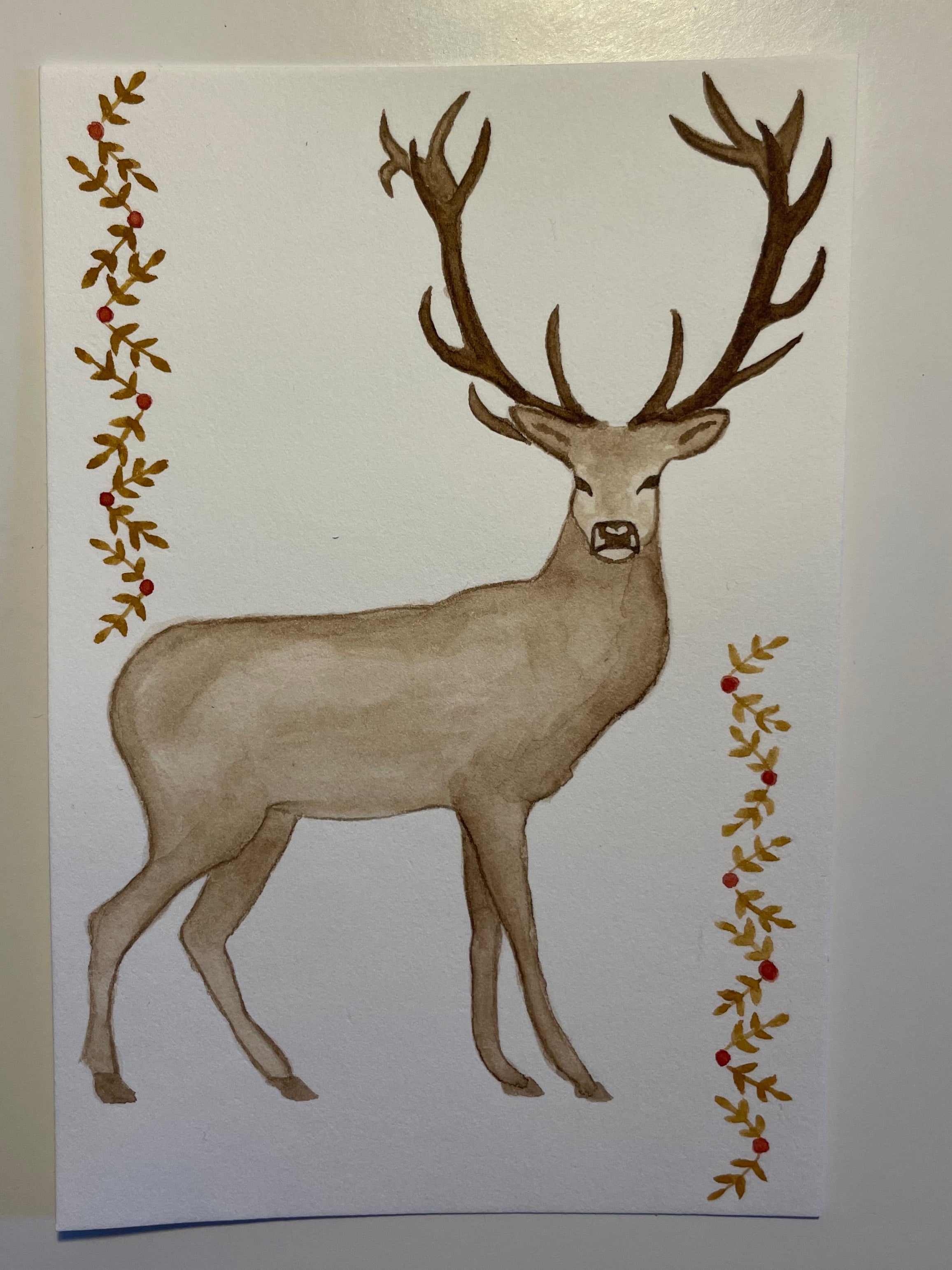 Karte- Hirsch stehend